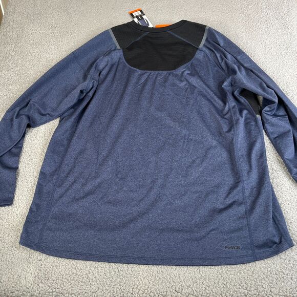 Spyder Active Performance Sweater Men XXL Dust Navy Heather Reflective - Picture 5 of 9